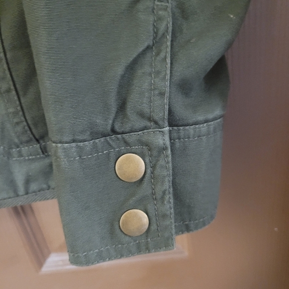 KUT from the Kloth army green zip front snap closure jacket - Picture 6 of 7